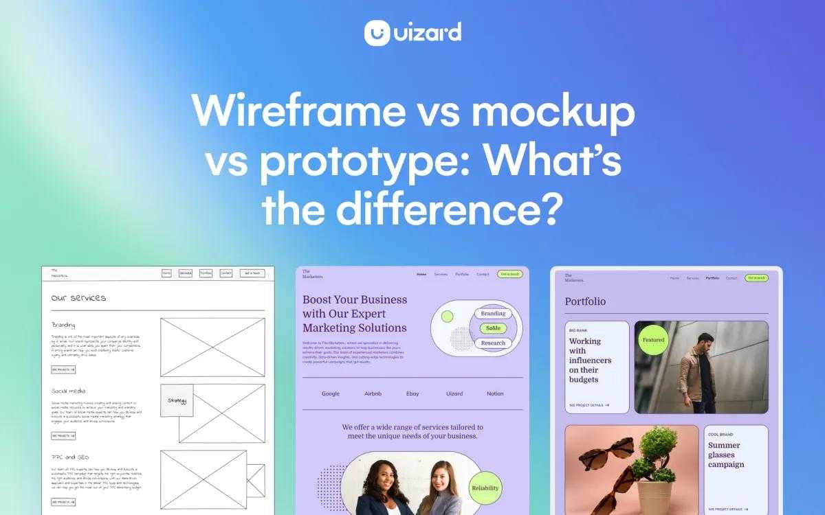 wireframe vs mockup vs prototype blog article