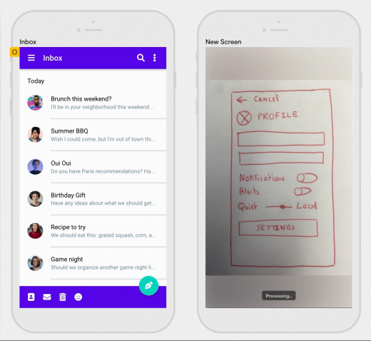 Turn your hand-drawn scribbles into designs with Uizard