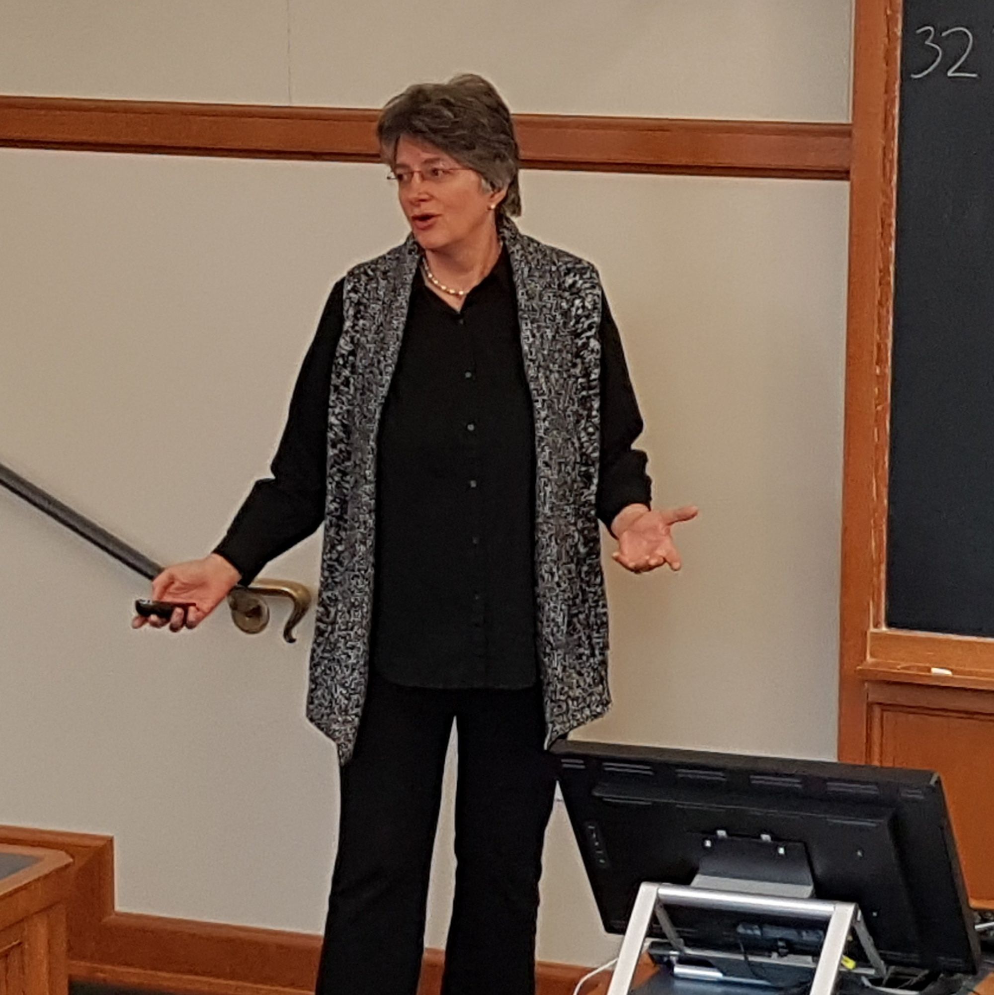 April Lorenzen in a training session at Yale School of Law, pre-pandemic
