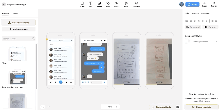 sketch to wireframe