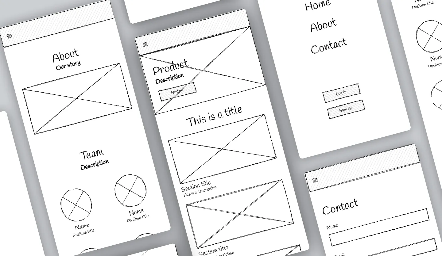 mobile app wireframe ui components