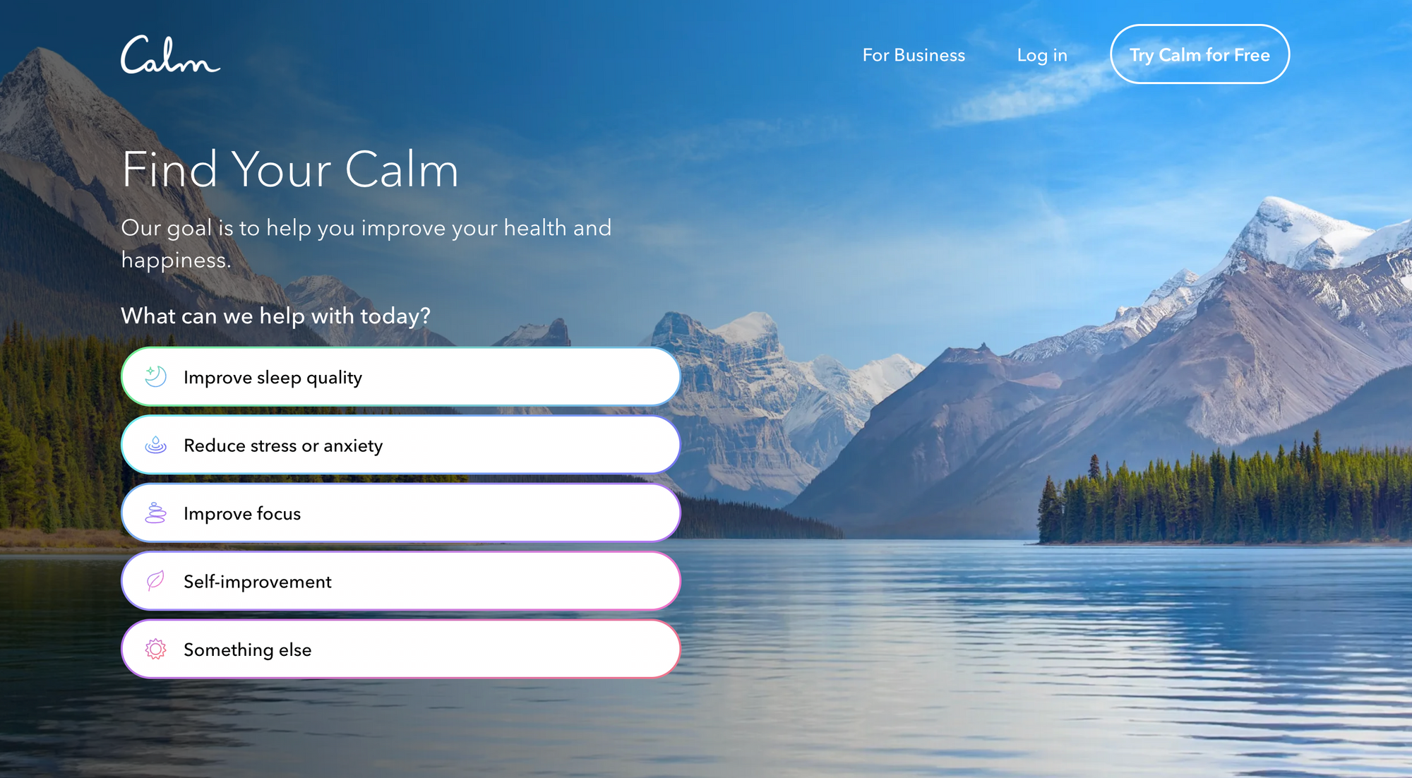 Calm UI design example