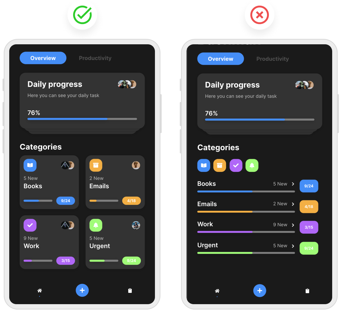 ui design layout organization in uizard