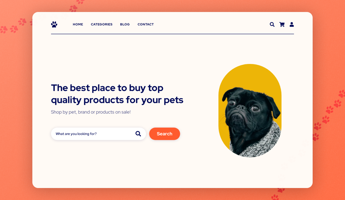 pet store template gui design