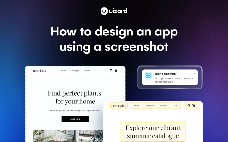 Designing an App with a Screenshot