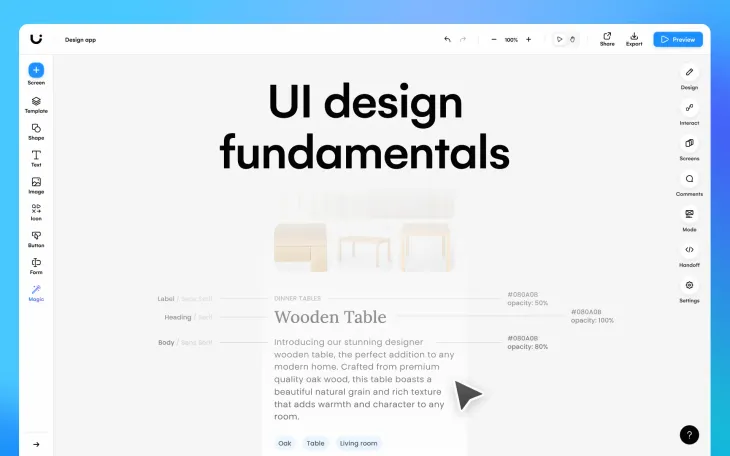 UI design fundamentals
