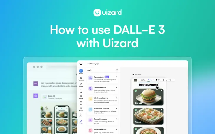 How to use DALL-E 3 with Uizard
