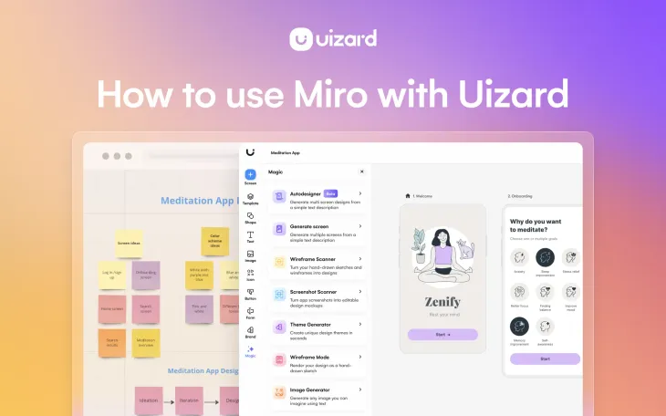 Uizard Ai - How to use Miro with Uizard
