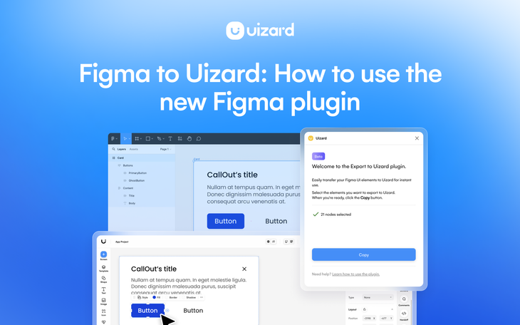 Figma to Uizard: How to use the new Figma plugin