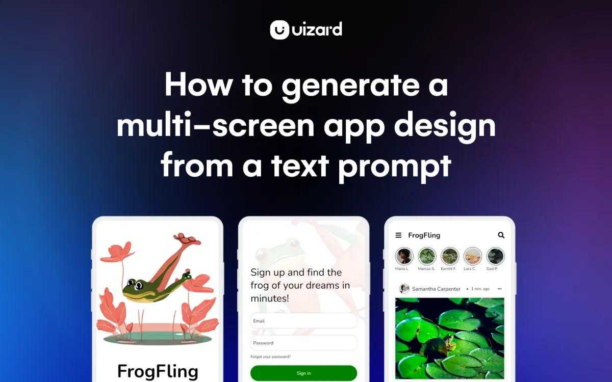 how to generate an app design from a text prompt