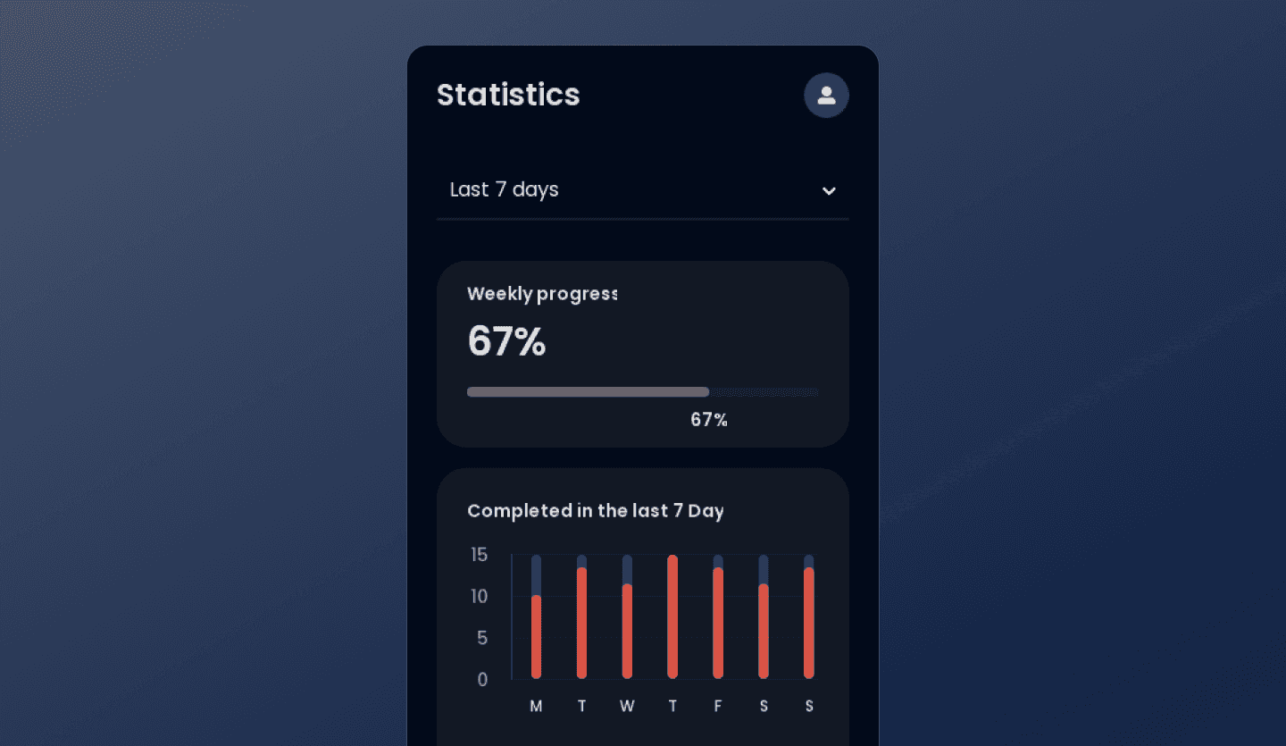 mobile habit app design stats screen