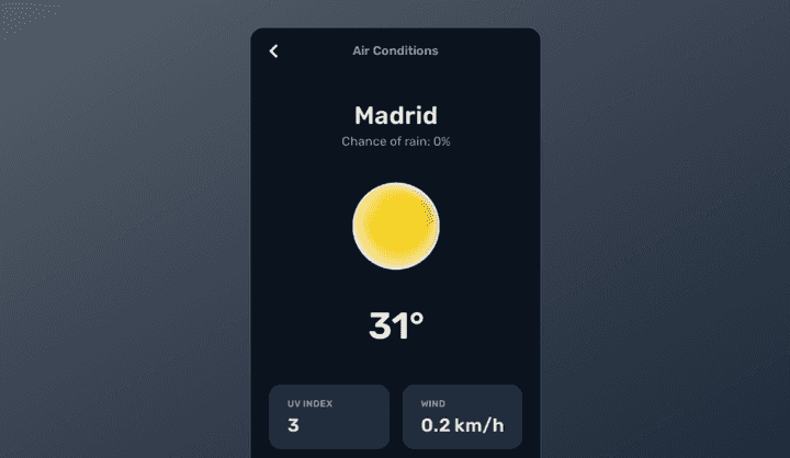 Weather App UI Design Template | Weather App UI Template | Uizard