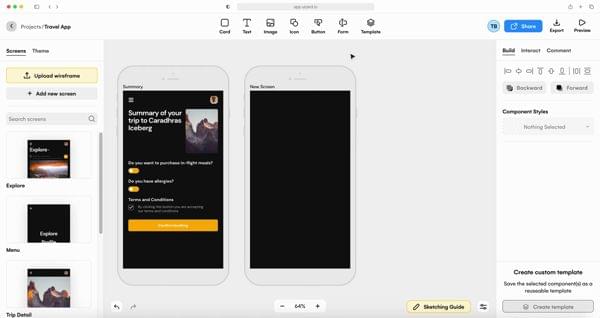 Hero video showing that Uizard is easy to use