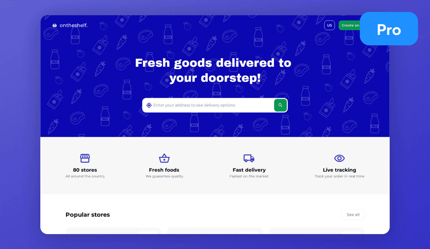 Grocery Deliver Web App cover page