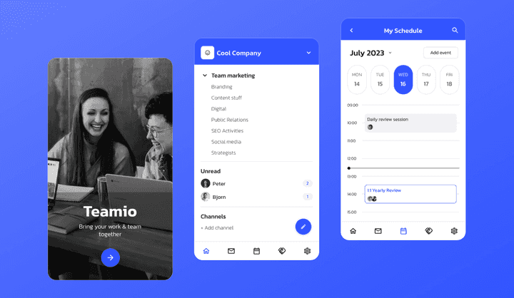 Work Messaging App Template | Messaging App UI Design | Uizard