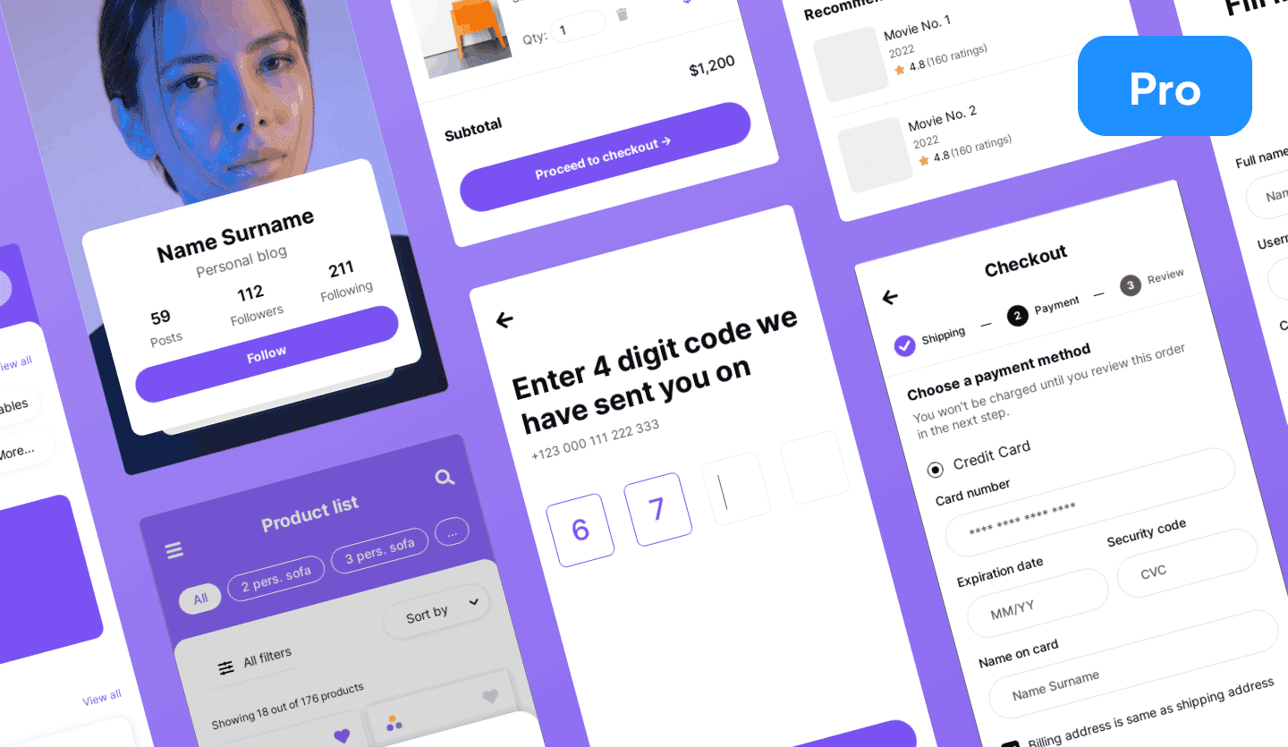 mobile ui kit overview