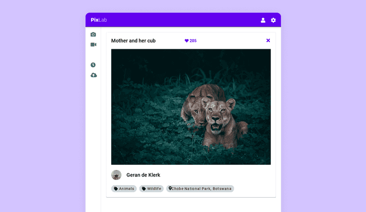Material Design Lite App UI Template | Uizard