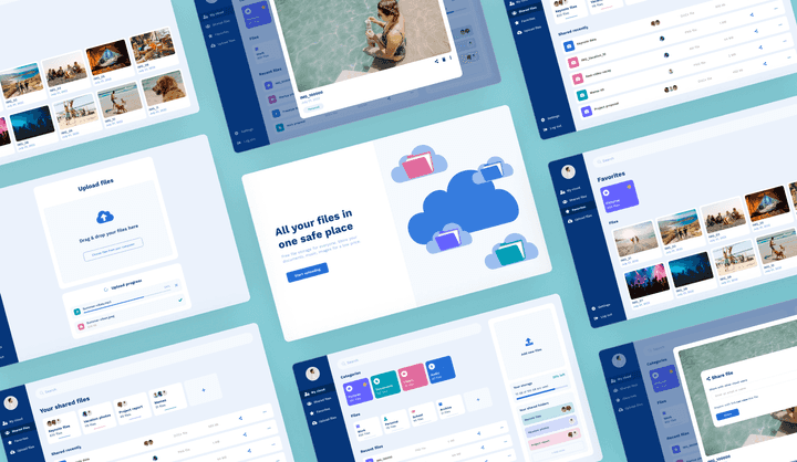 Cloud Storage Website Template | Cloud Storage UI | Uizard
