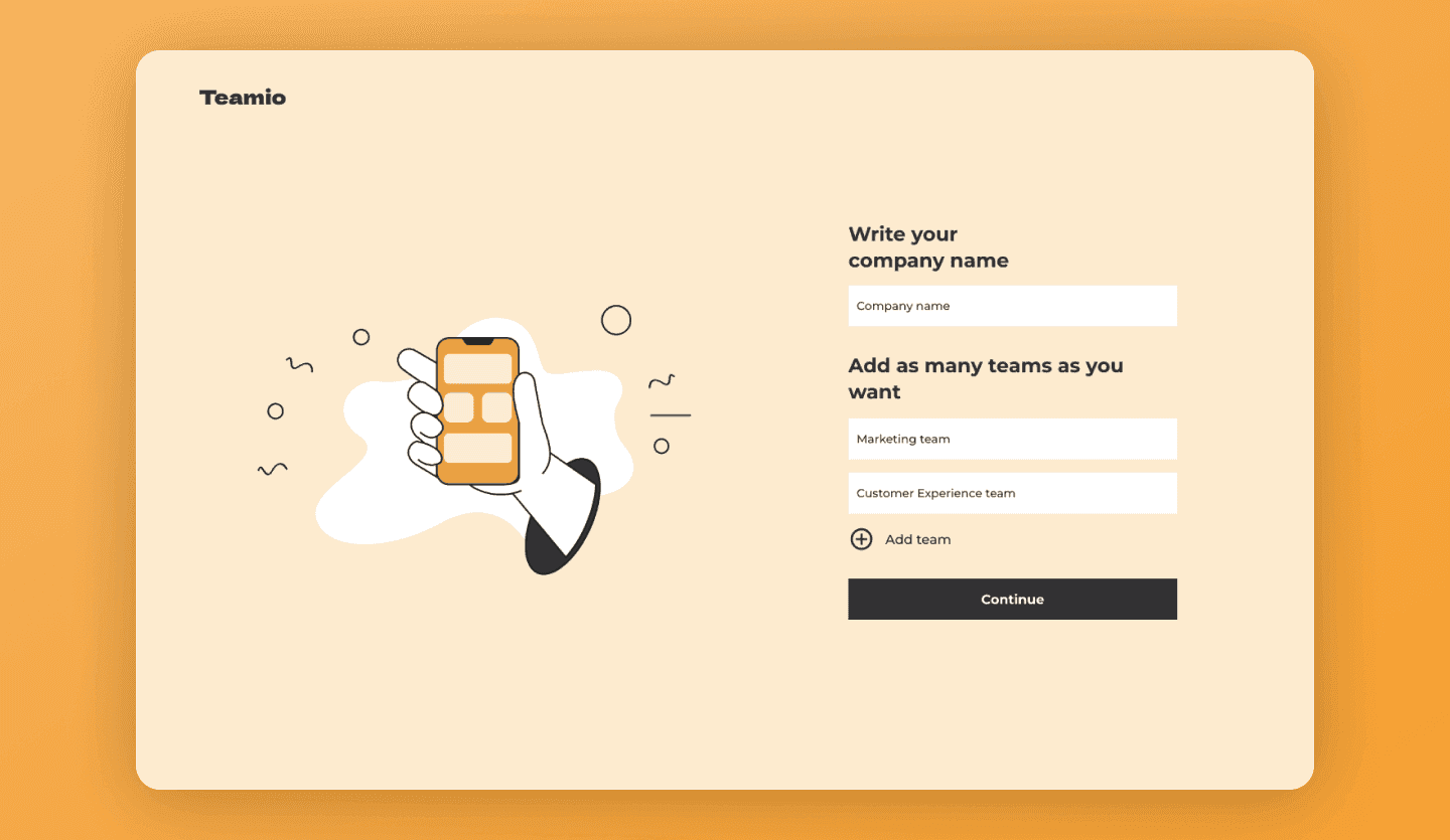 Work messaging light mode web app template onboarding screen