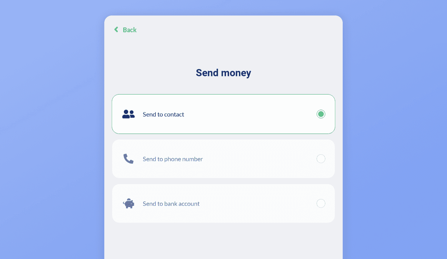 money transfer tab app design template send money screen