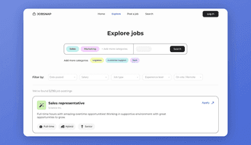 Job Finder Website Template | Job Search Web Design | Uizard