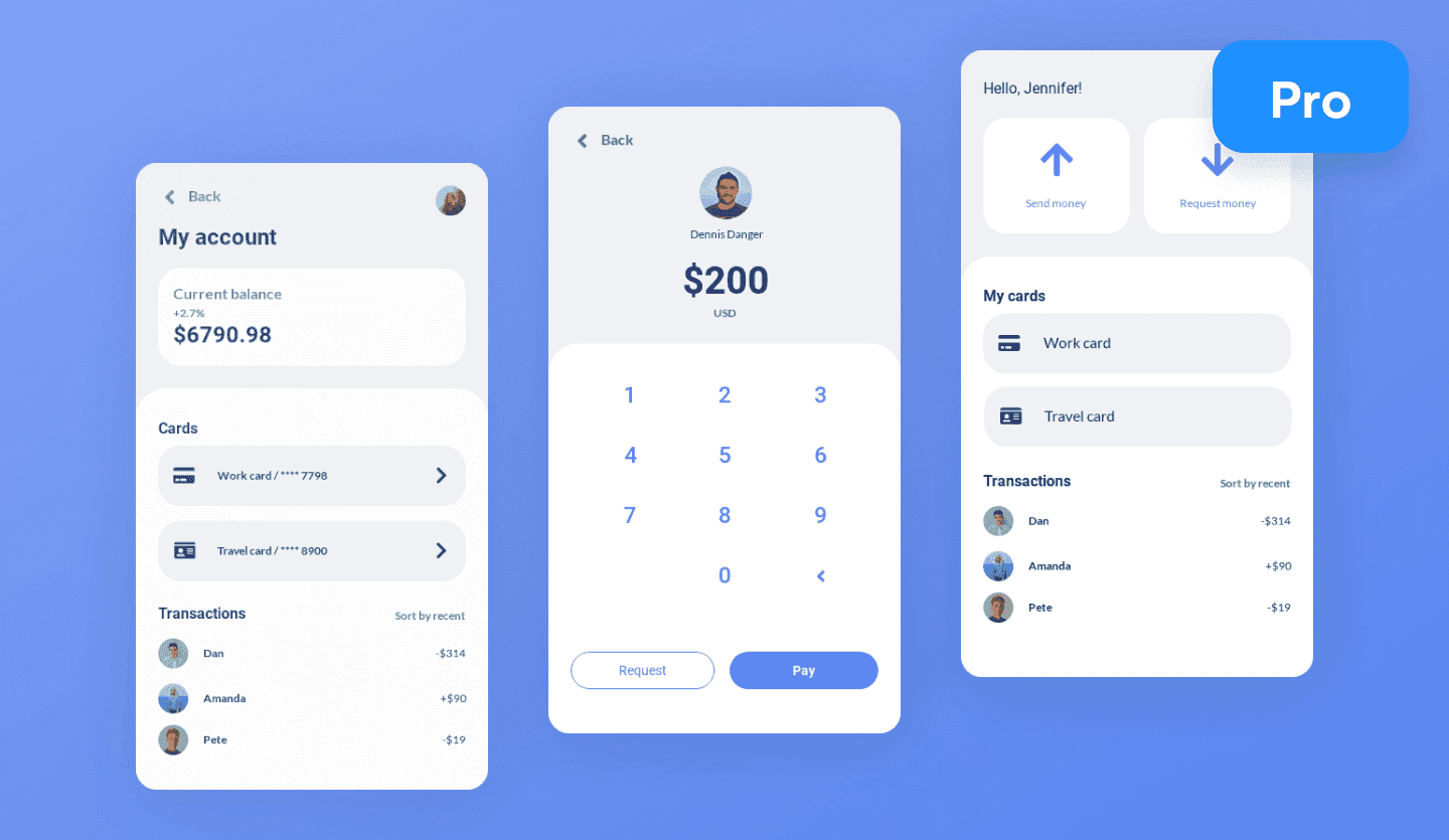 money transder app design overview