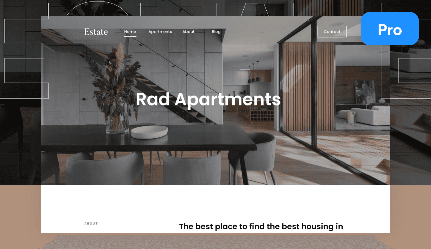Screenshot of Real Estate Website: cover