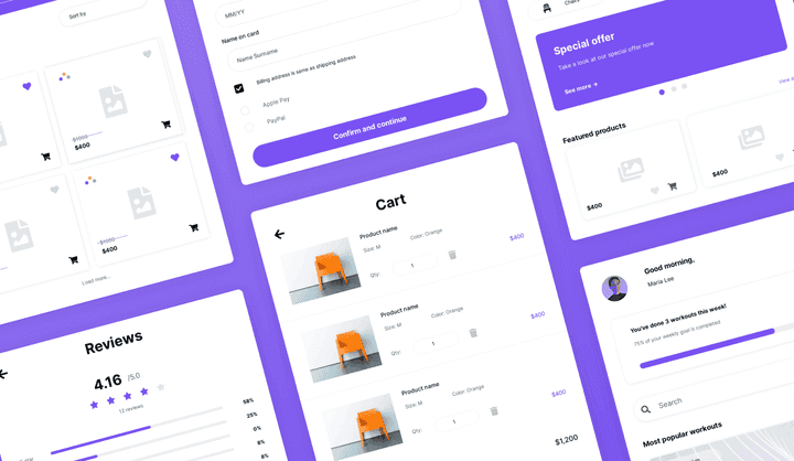 Tablet UI Kit | Tablet UI Design Kit | Uizard