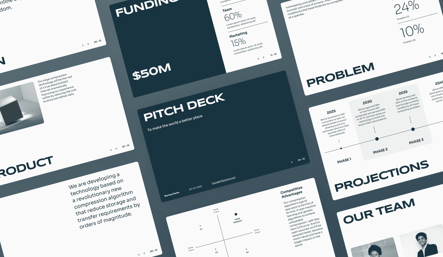 Image summary for the interactive online pitch deck template