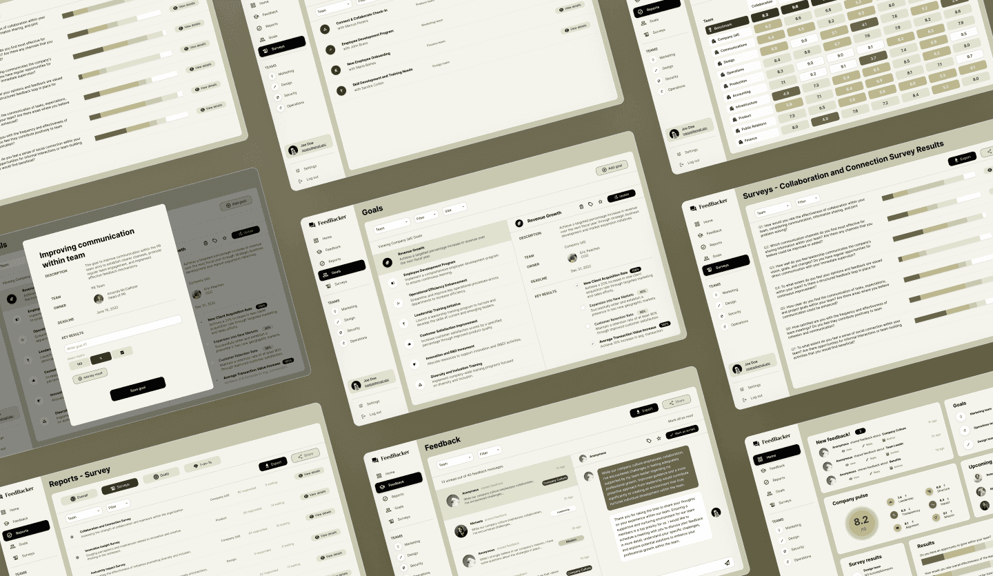 employee feedback summary web app design