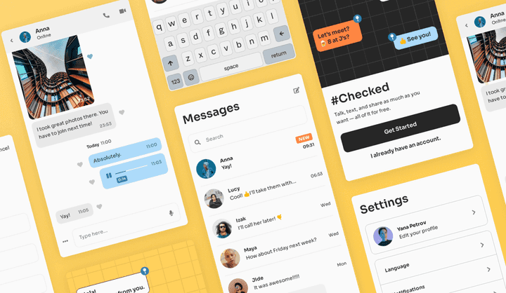 Chat App Template | Chat App UI Design Template | Uizard
