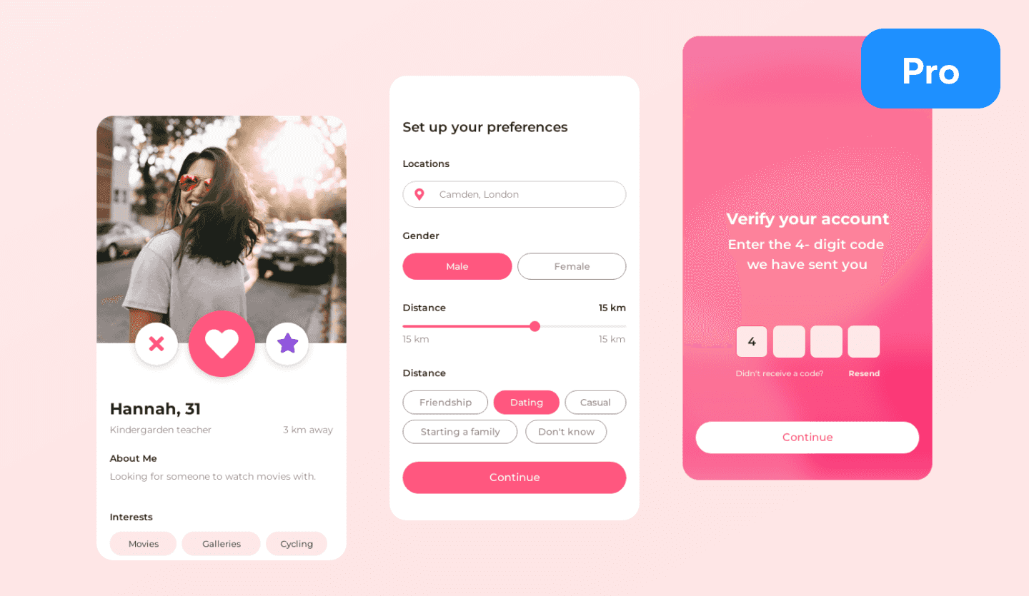 mobile dating app design overview
