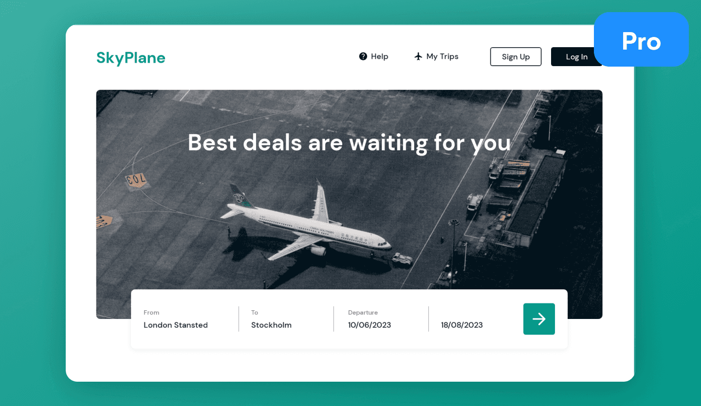 flight booking web app cover