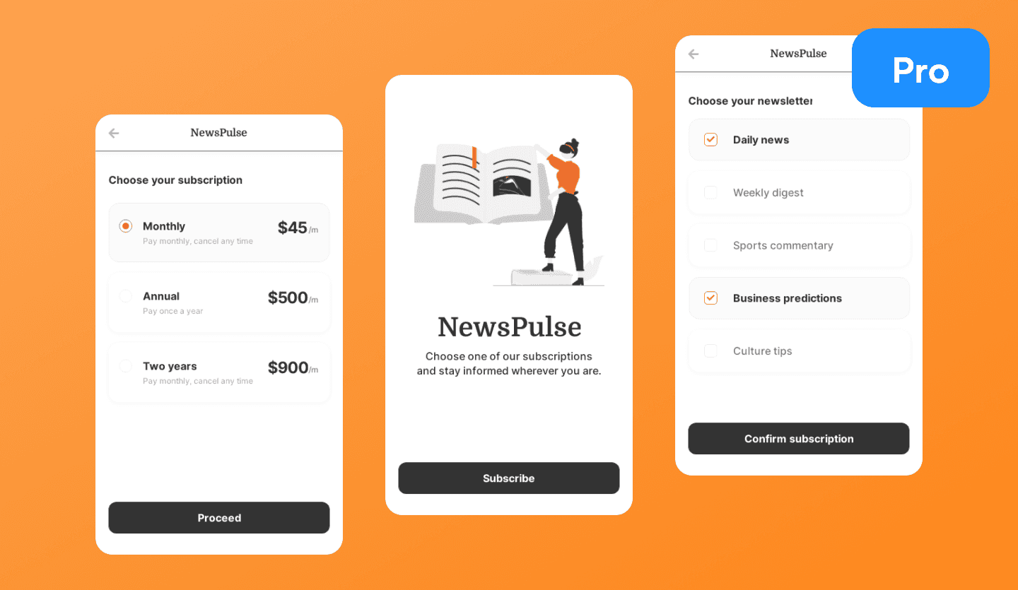 news feed app design overview