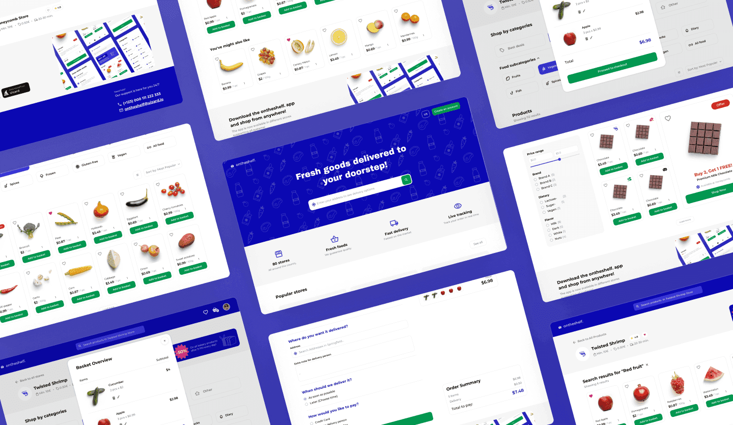 Image summary of Grocery Deliver Web App template