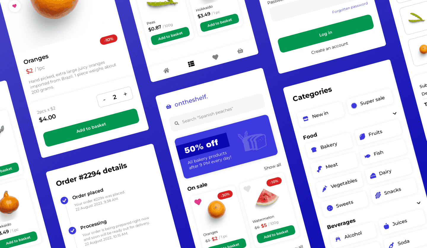 mobile grocery delivery app design summary