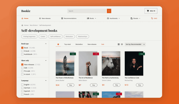 Book Store Website Template | Bookstore Website Design | Uizard