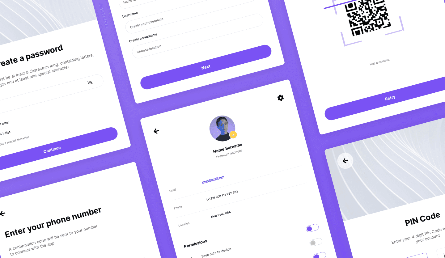 universal tablet ui kit screen components