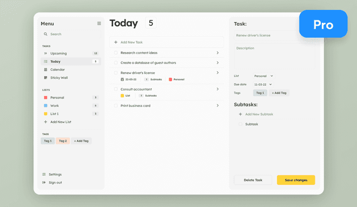 To Do List Website Template | Uizard