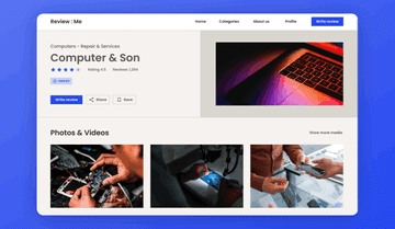 Review Website Template | Customer Review Web Design | Uizard