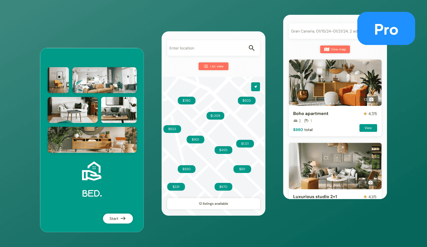 home rental app design cover