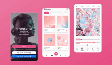 Photo Editing App Template | Photo Editor UI Design | Uizard