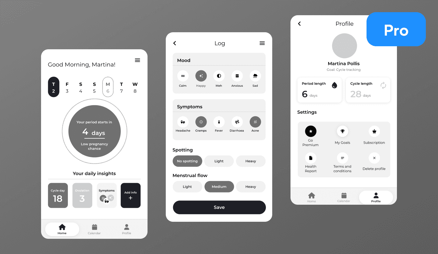 tracking app wireframe design cover