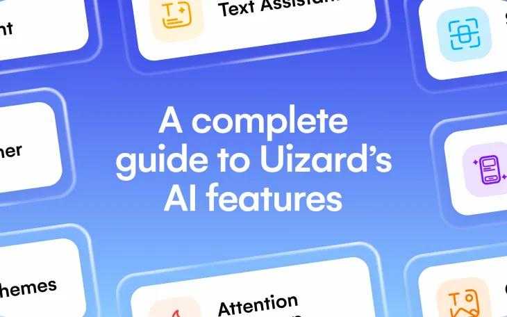 Thumbnail for blog titled A complete guide to Uizard's AI design features