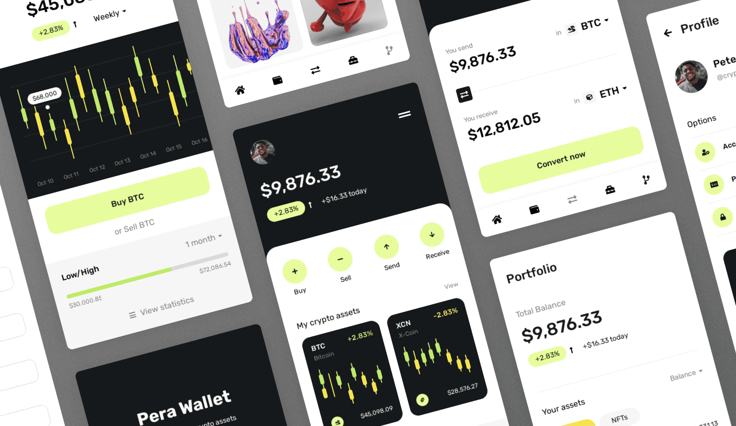 Image summary of Crypto NFT Mobile App template