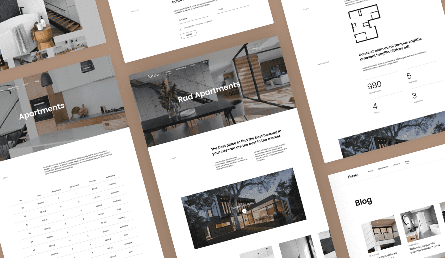 Image summary of Real Estate Website template