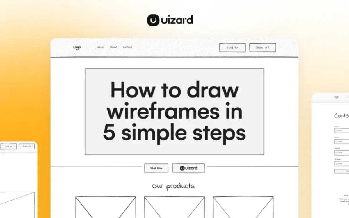 how to draw a wireframe blog article
