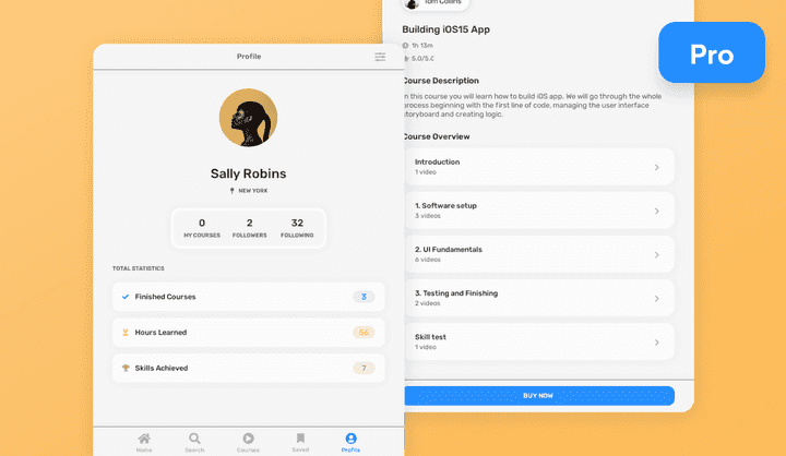 Learning App Template | Uizard