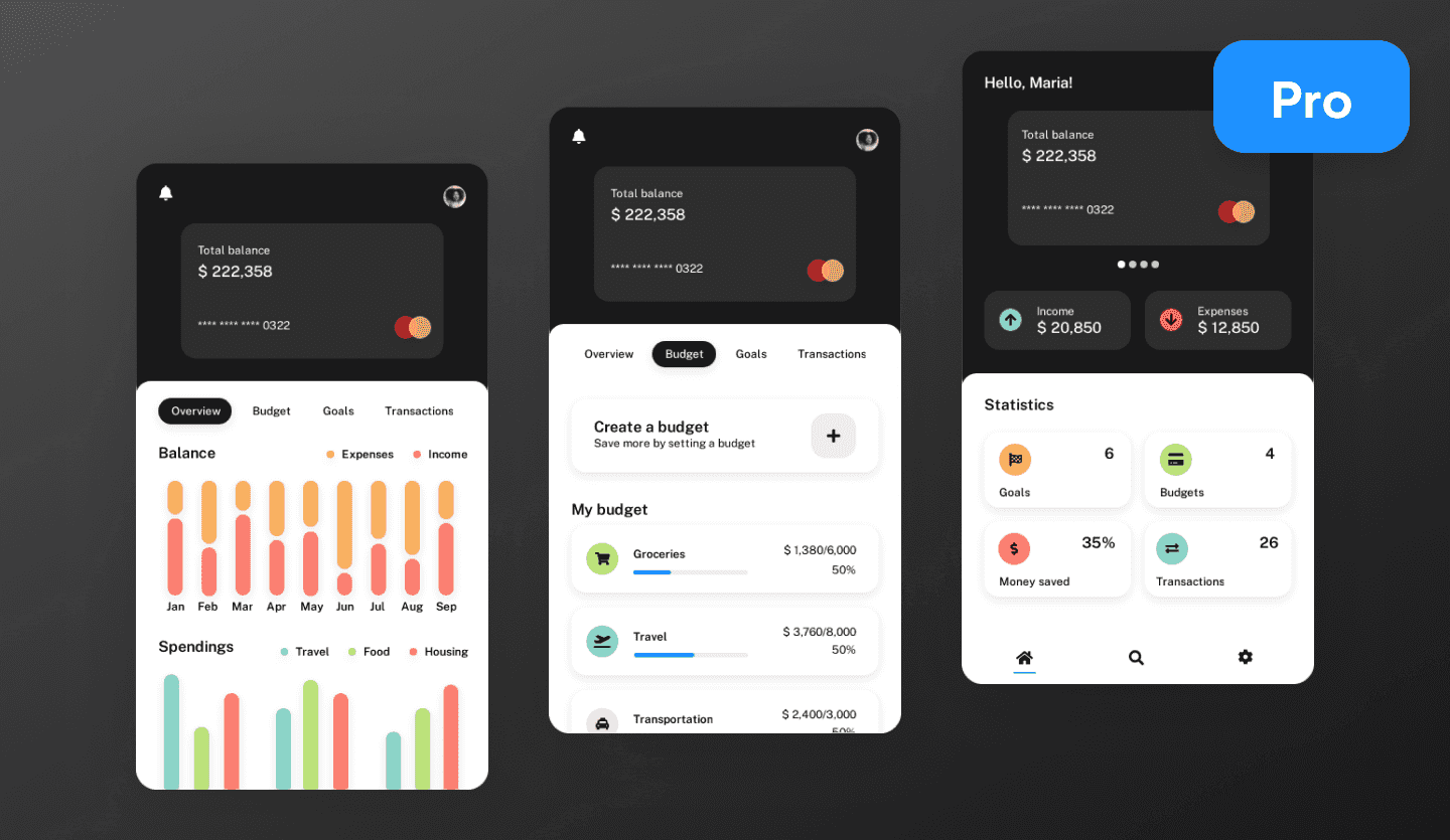 mobile budgeting app design overview