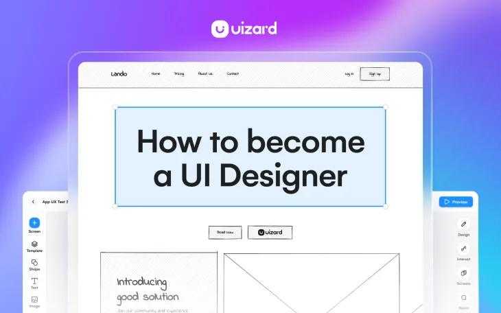 Thumbnail for blog titled How to become a UI designer